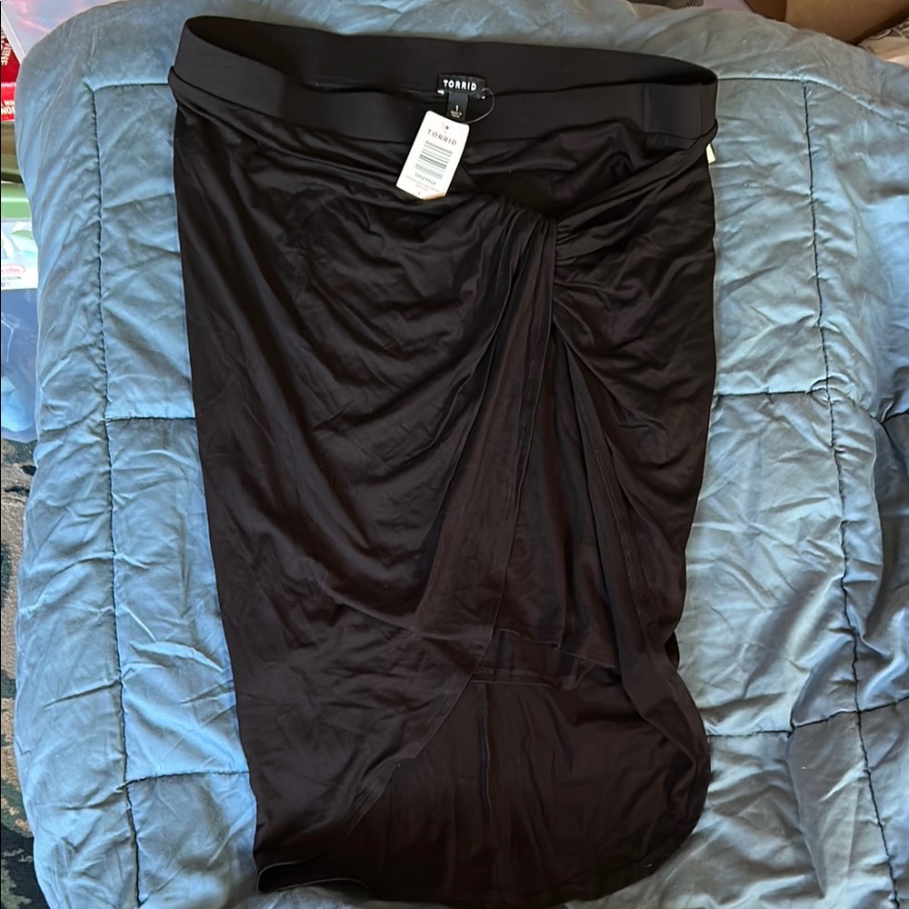 Torrid Black Drape Skirt